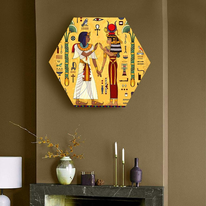 Egyptian Life Hexagonal Canvas (Matte Finish) - The Artment