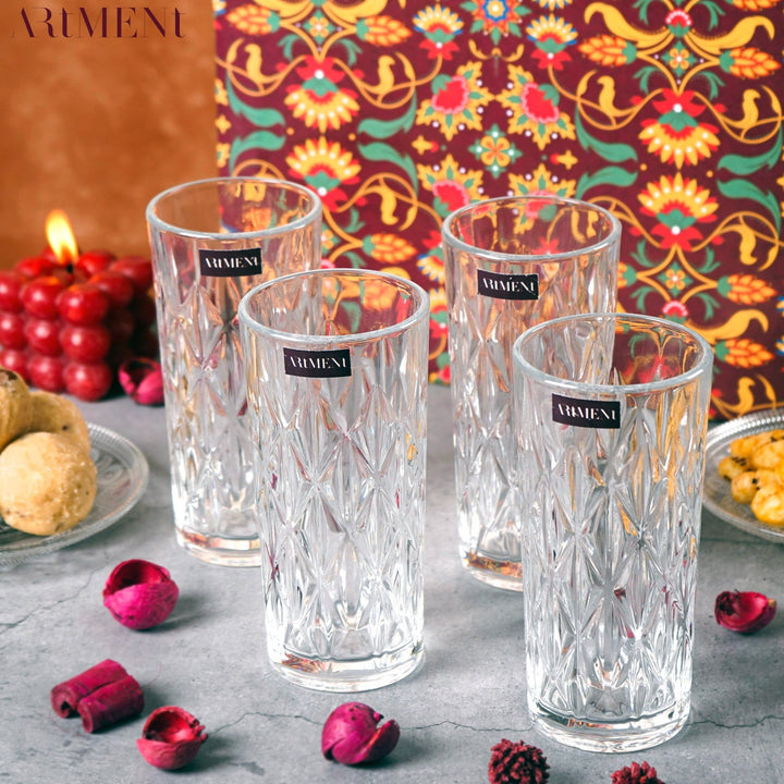 Elevated Etched Highball Glass - The Artment