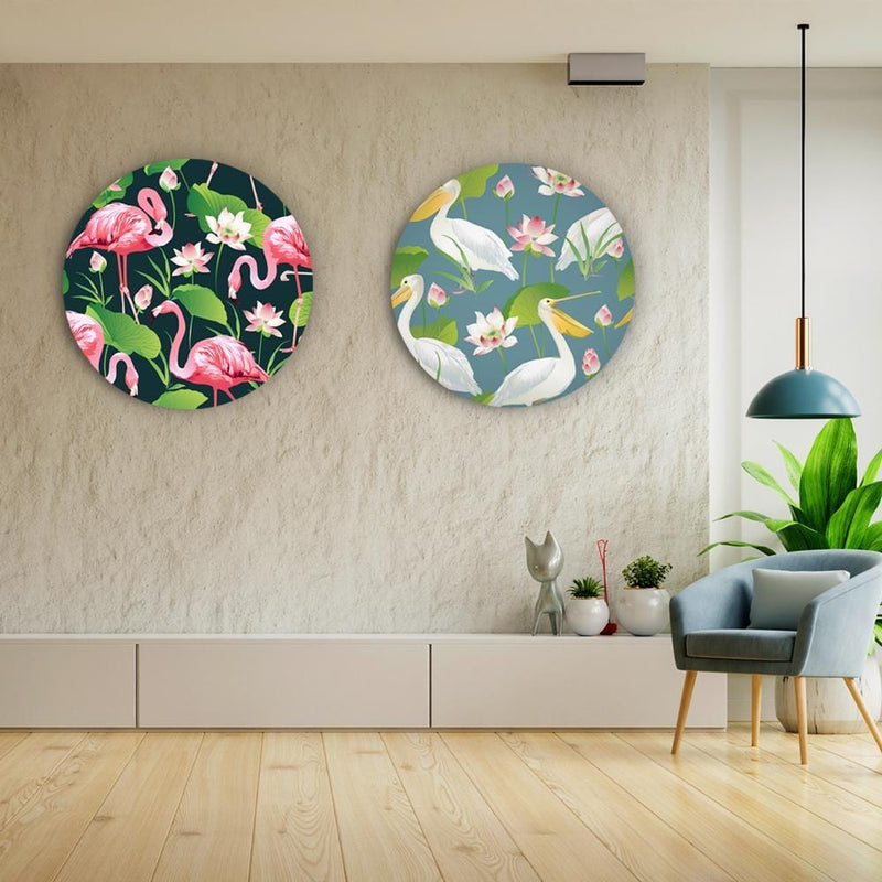 Feet Up Flamingos Canvas (Matte Finish) - The Artment