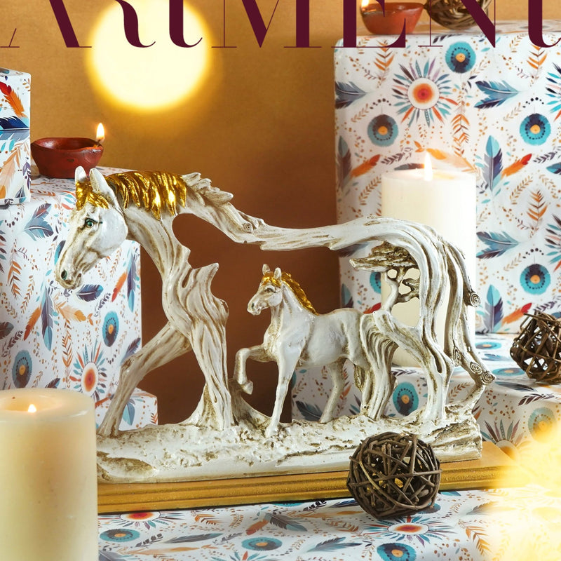 FOLOSAFENAR Statue De Cheval Debout Feng Shui Galloping Horse FOLOSAFENAR Statue De Cheval Debout Feng Shui Galloping Horse