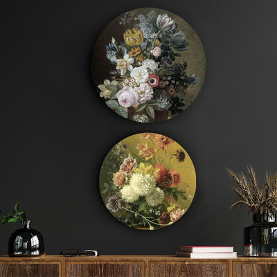 Flowers in an Imperial Style Canvas (Matte Finish) - The Artment