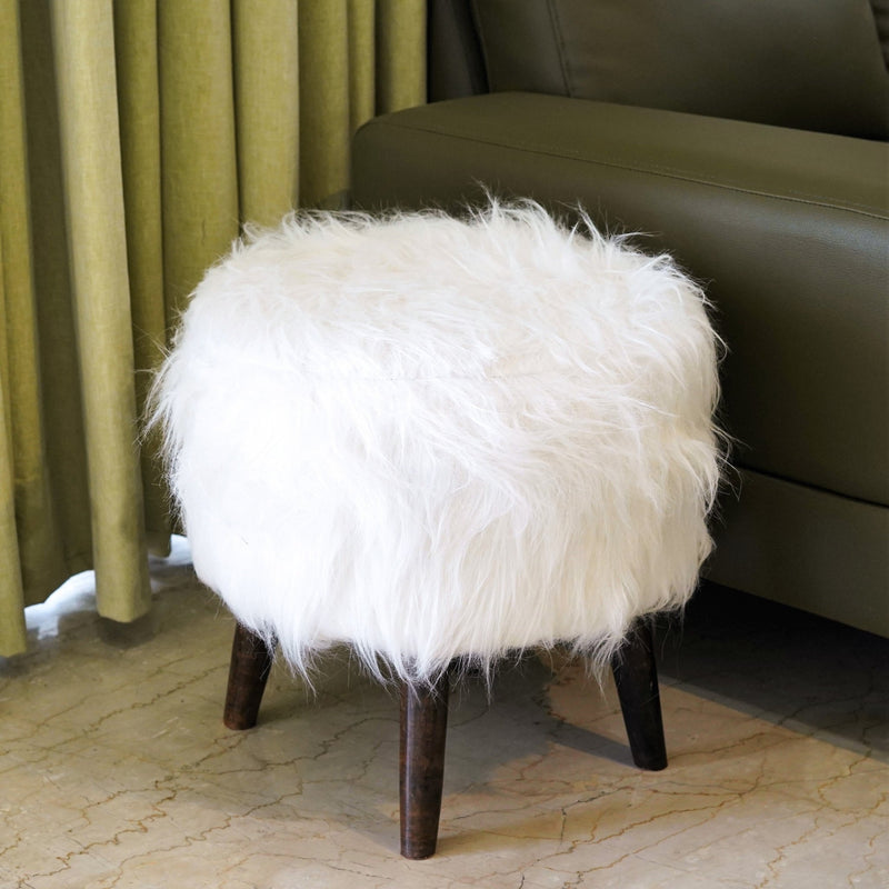 Furry Lox Shaggy Stool - The Artment