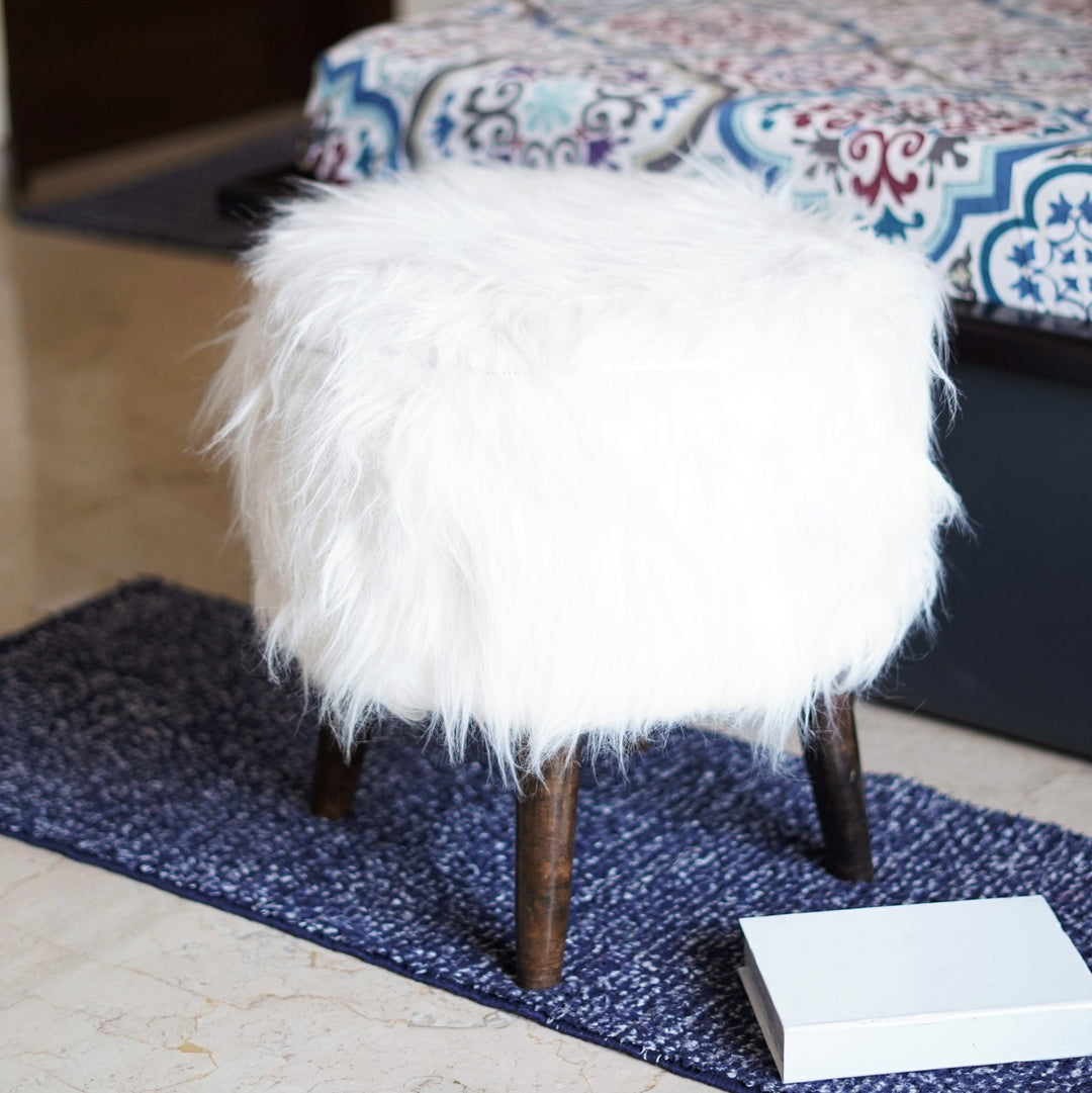 Furry Lox Shaggy Stool - The Artment