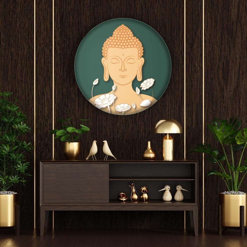 Gautam Buddha in Prayer Canvas (Matte Finish) - The Artment