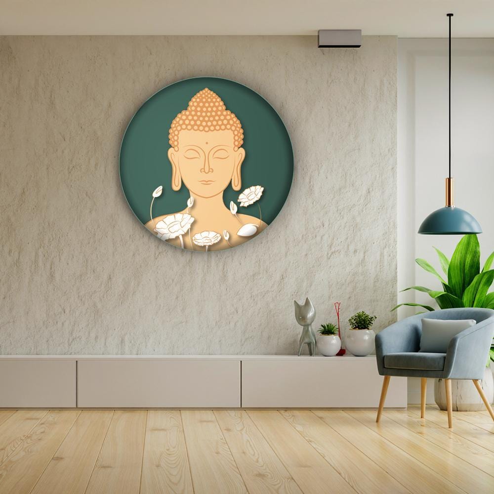 Gautam Buddha in Prayer Canvas (Matte Finish) - The Artment