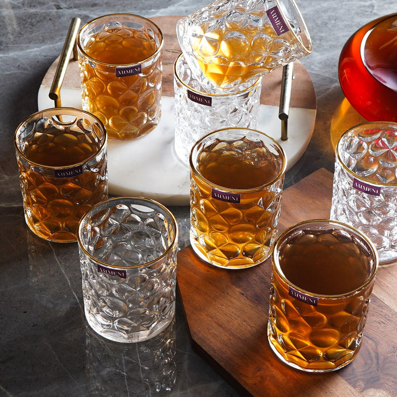 Gilded Bubble Symphony Whiskey Glasses - The Artment