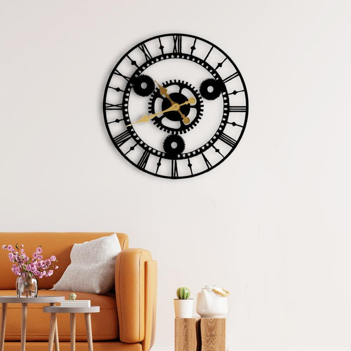 Gold Needle Roman Numerals Wall Clock - The Artment