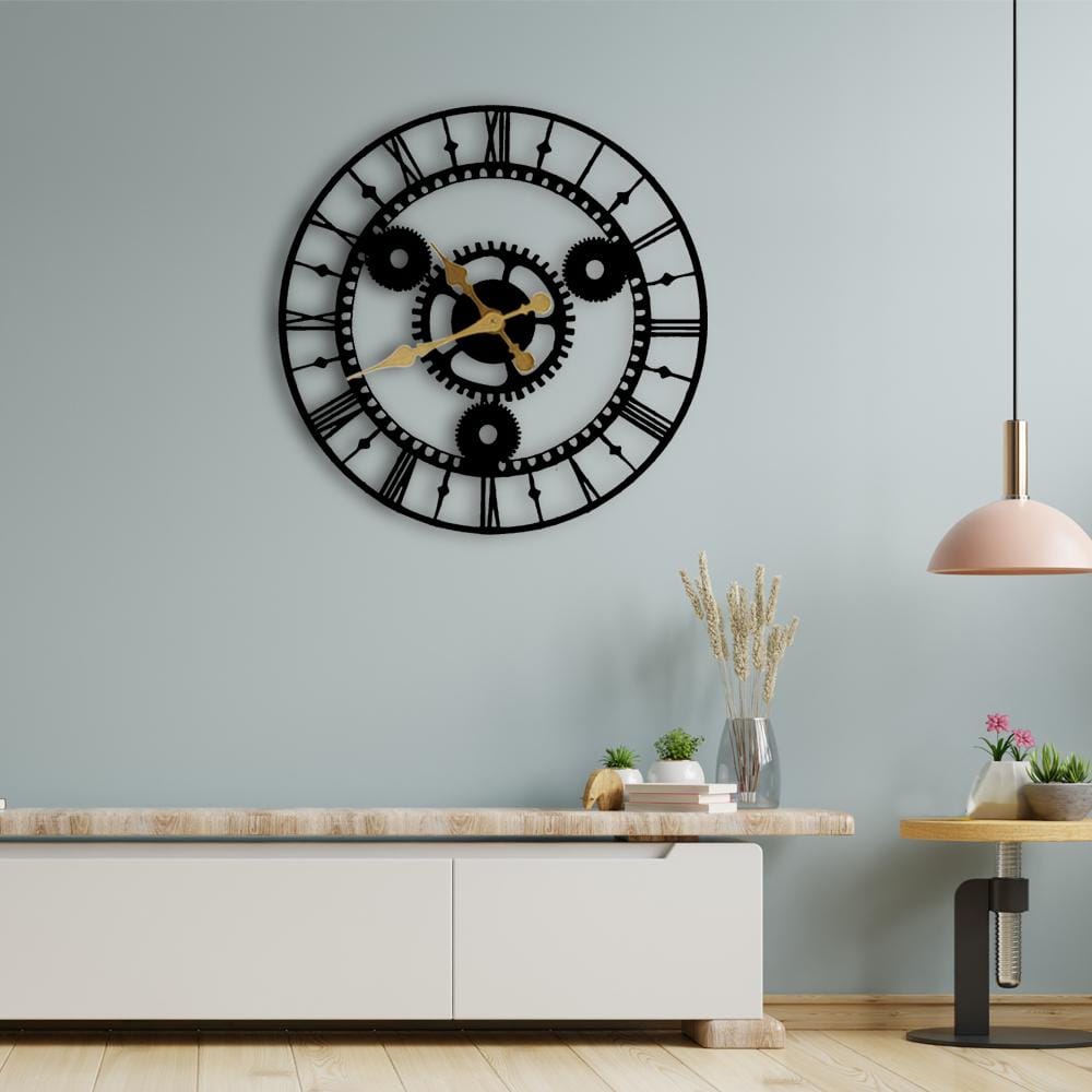 Gold Needle Roman Numerals Wall Clock - The Artment