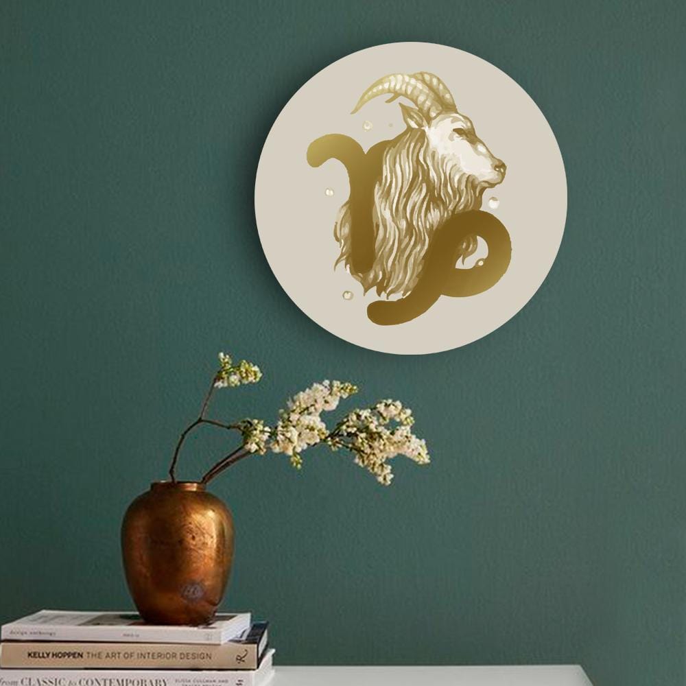 Golden Capricorn - Zodiac Canvas (Matte Finish) - The Artment