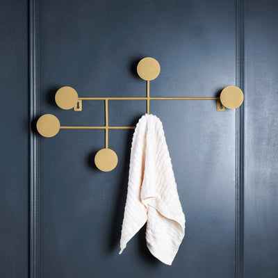 Golden Haven: Handcrafted Wall Mounted Towel Hanger - The Artment