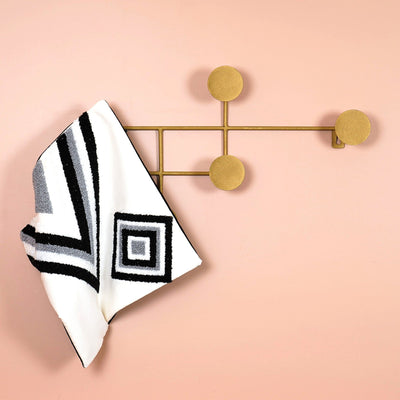 Golden Haven: Handcrafted Wall Mounted Towel Hanger - The Artment