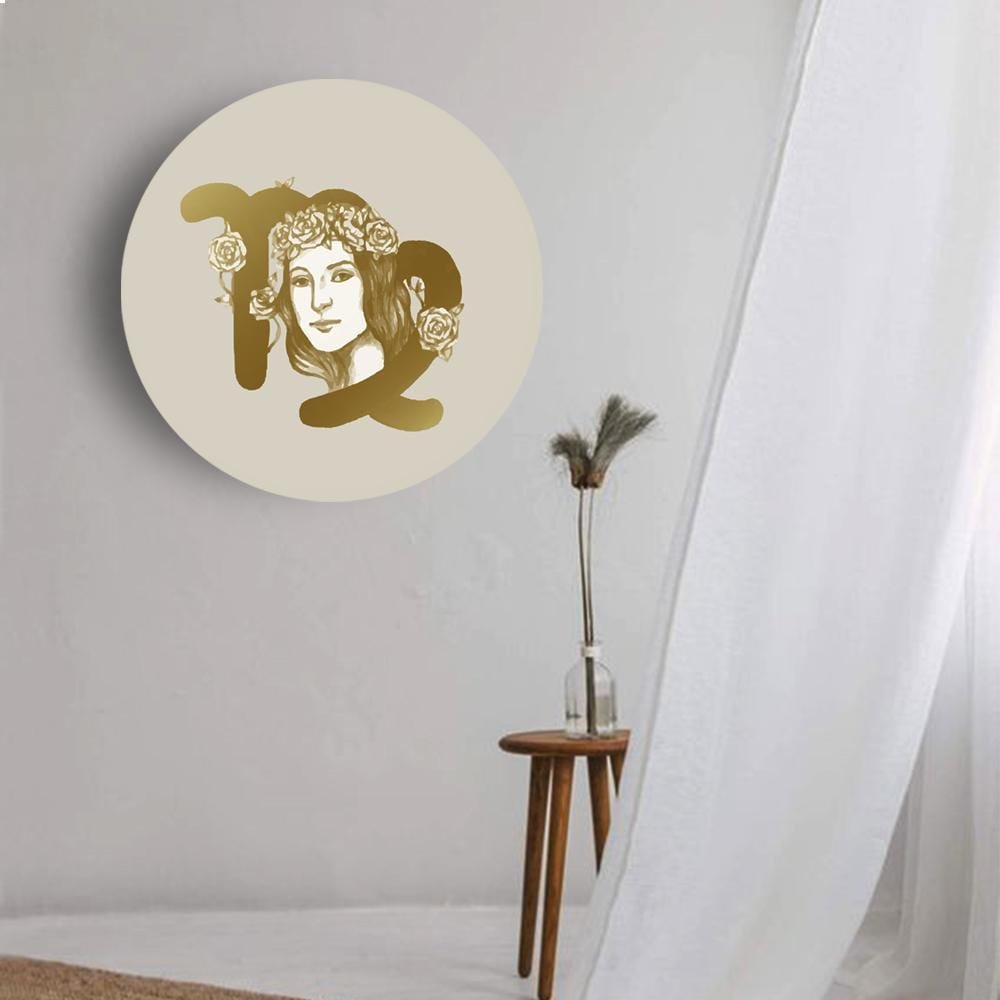 Golden Loyalty with Virgo - Zodiac Canvas (Matte Finish) - The Artment