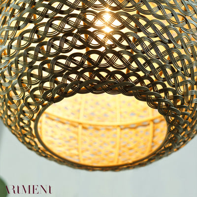 Golden Weave Nest Metal Pendant Lamp - The Artment