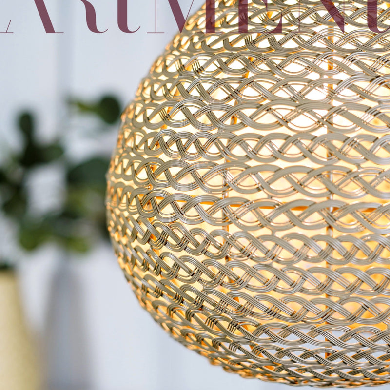 Golden Weave Nest Metal Pendant Lamp - The Artment