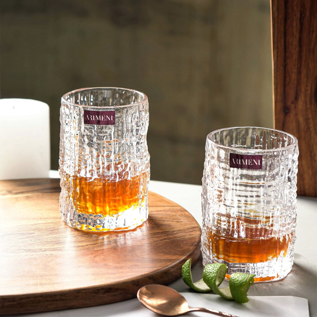 Hammer Patterned Drinking Glass - The Artment