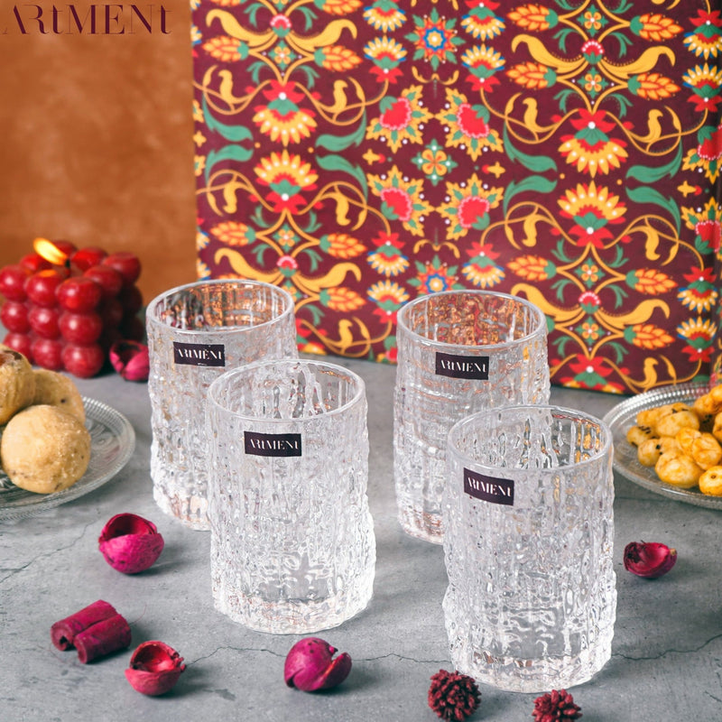 Hammer Patterned Drinking Glass - The Artment