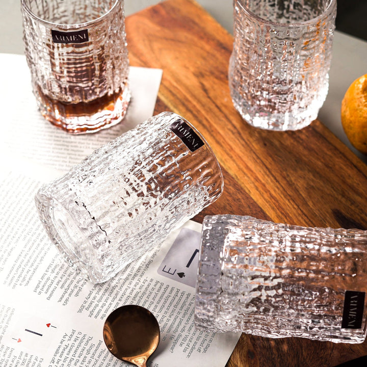 Hammer Patterned Drinking Glass - The Artment