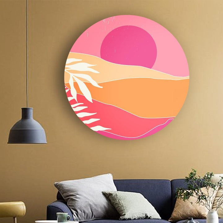 Hues of Pink Landscape Canvas (Matte Finish) - The Artment