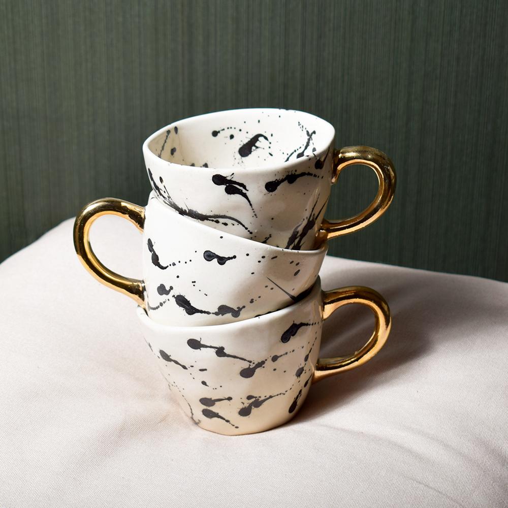 Impressionism Inked Tea Cups - The Artment