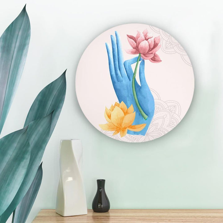 Lively Lotus and Colors Canvas (Matte Finish) - The Artment