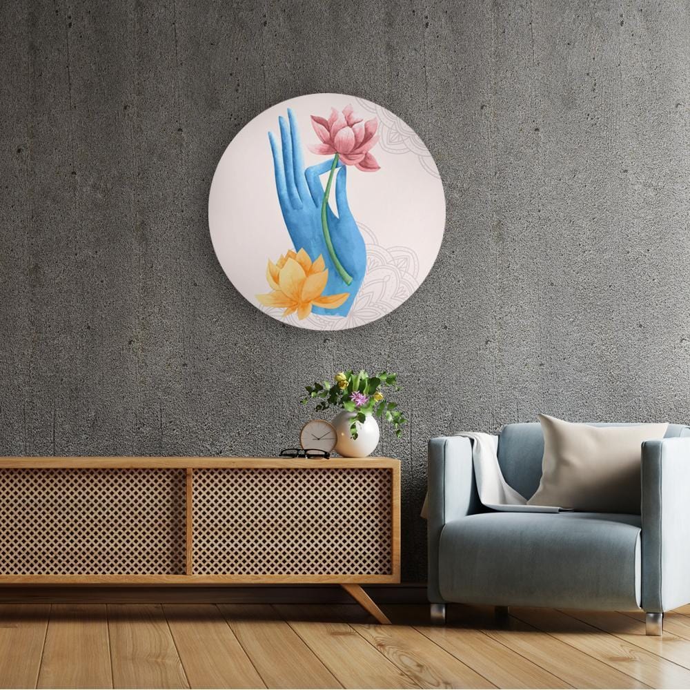 Lively Lotus and Colors Canvas (Matte Finish) - The Artment