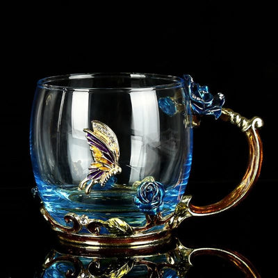 Luxury Crystal Paradise Glass Mug (With Spoon) - The Artment