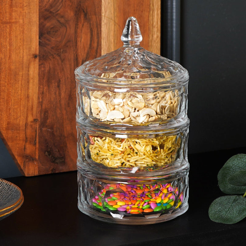 Luxury Trio Of Fun Candy Jar (3 Tier) - The Artment