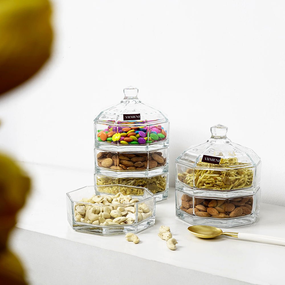 Luxury Trio Of Fun Candy Jar (3 Tier) - The Artment