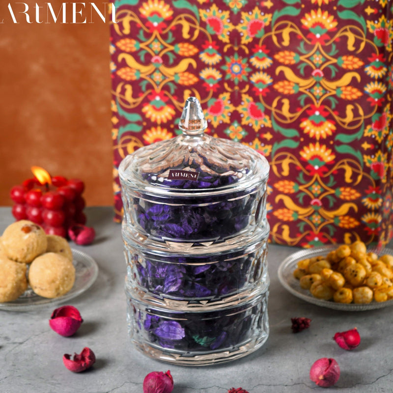 Luxury Trio Of Fun Candy Jar (3 Tier) - The Artment