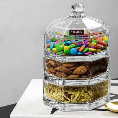 Luxury Trio Of Fun Candy Jar (3 Tier) - The Artment