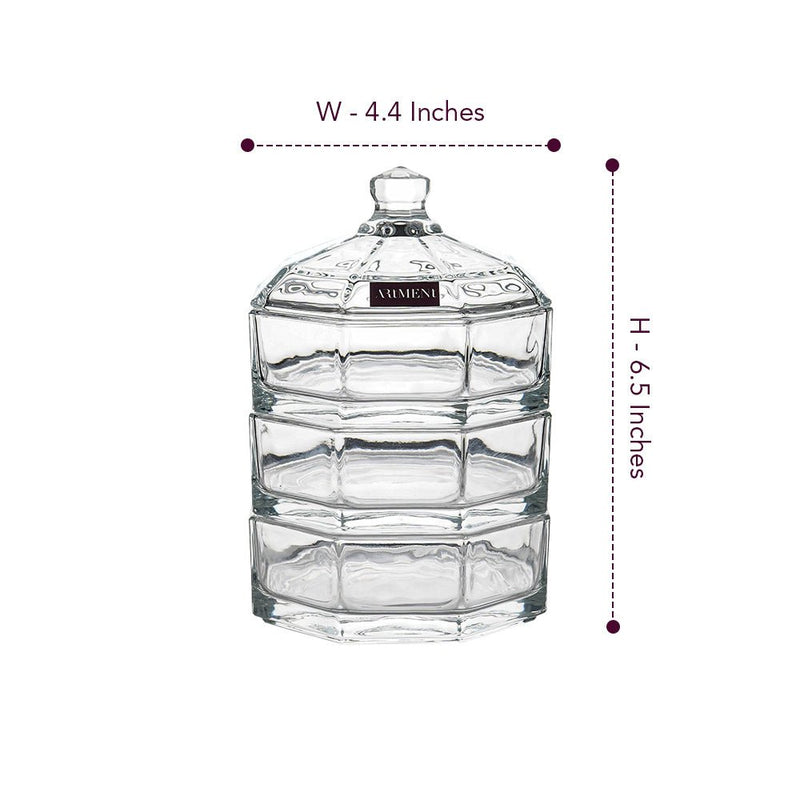 Luxury Trio Of Fun Candy Jar (3 Tier) - The Artment