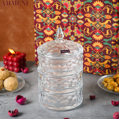 Luxury Trio Of Fun Candy Jar (3 Tier) - The Artment