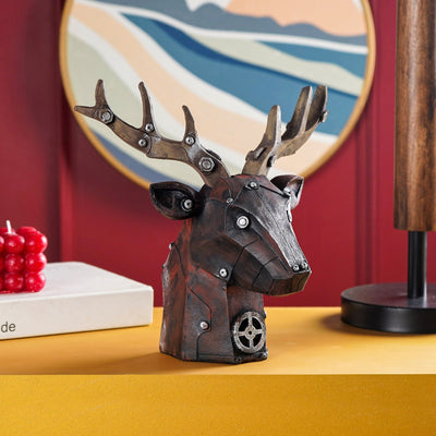 Mechanical Majesty Deer Head Statue - The Artment