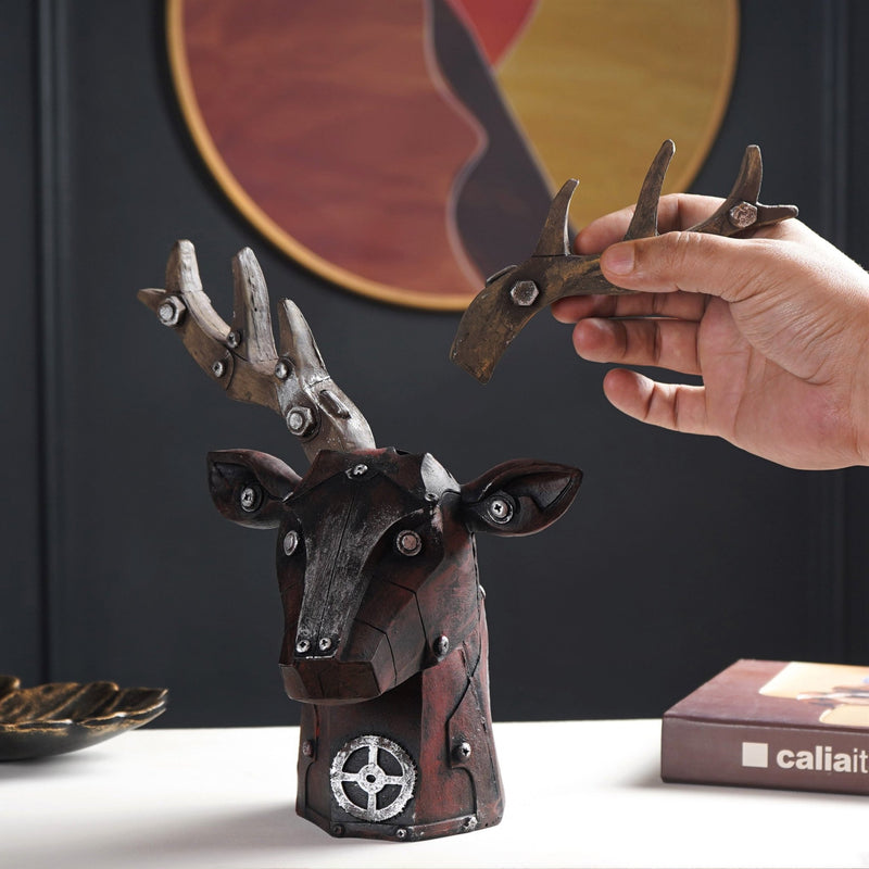 Mechanical Majesty Deer Head Statue - The Artment