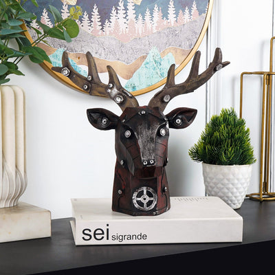 Mechanical Majesty Deer Head Statue - The Artment