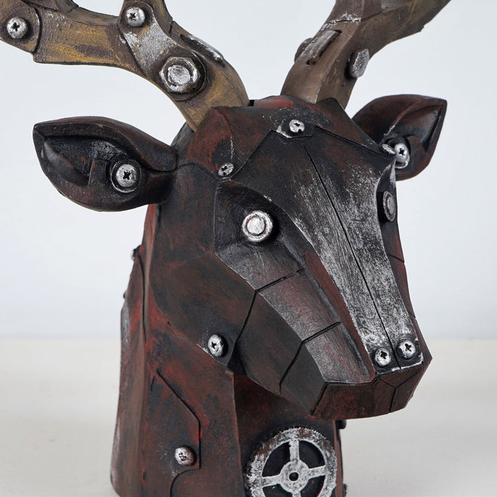 Mechanical Majesty Deer Head Statue - The Artment