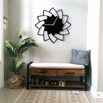 Minimal Floral Wall Clock - The Artment