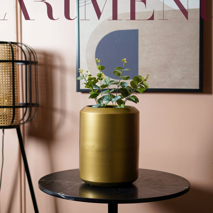 Minimal Golden Garden Metal Planter - The Artment