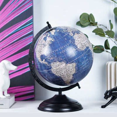 Minimal Nautical Navigator Blue Globe - The Artment