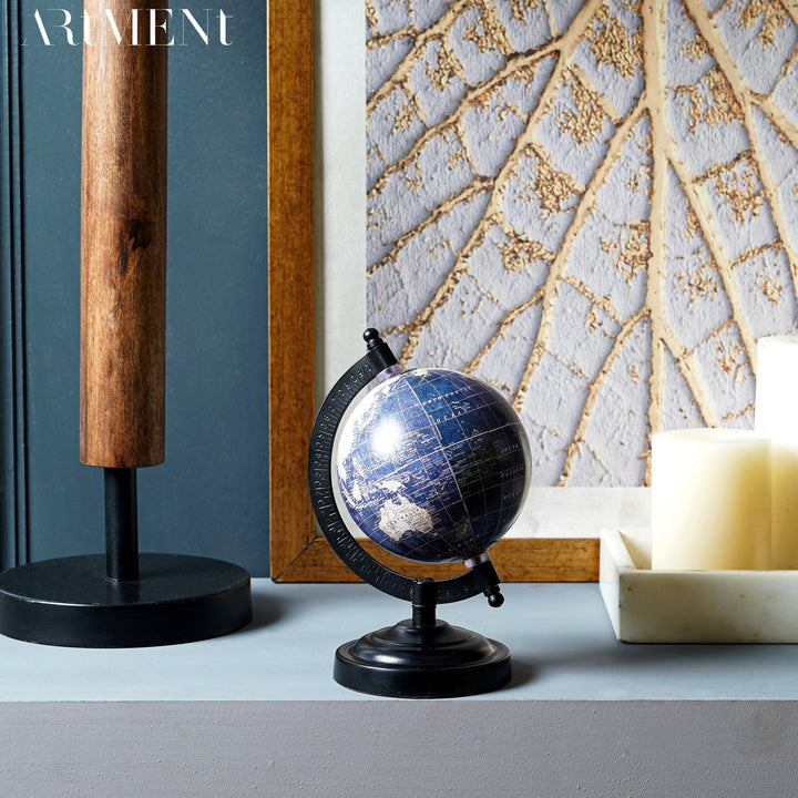 Minimal Nautical Navigator Blue Globe - The Artment