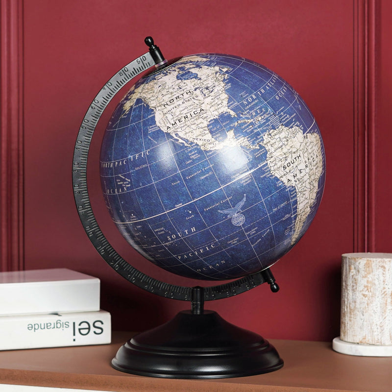 Minimal Nautical Navigator Blue Globe - The Artment