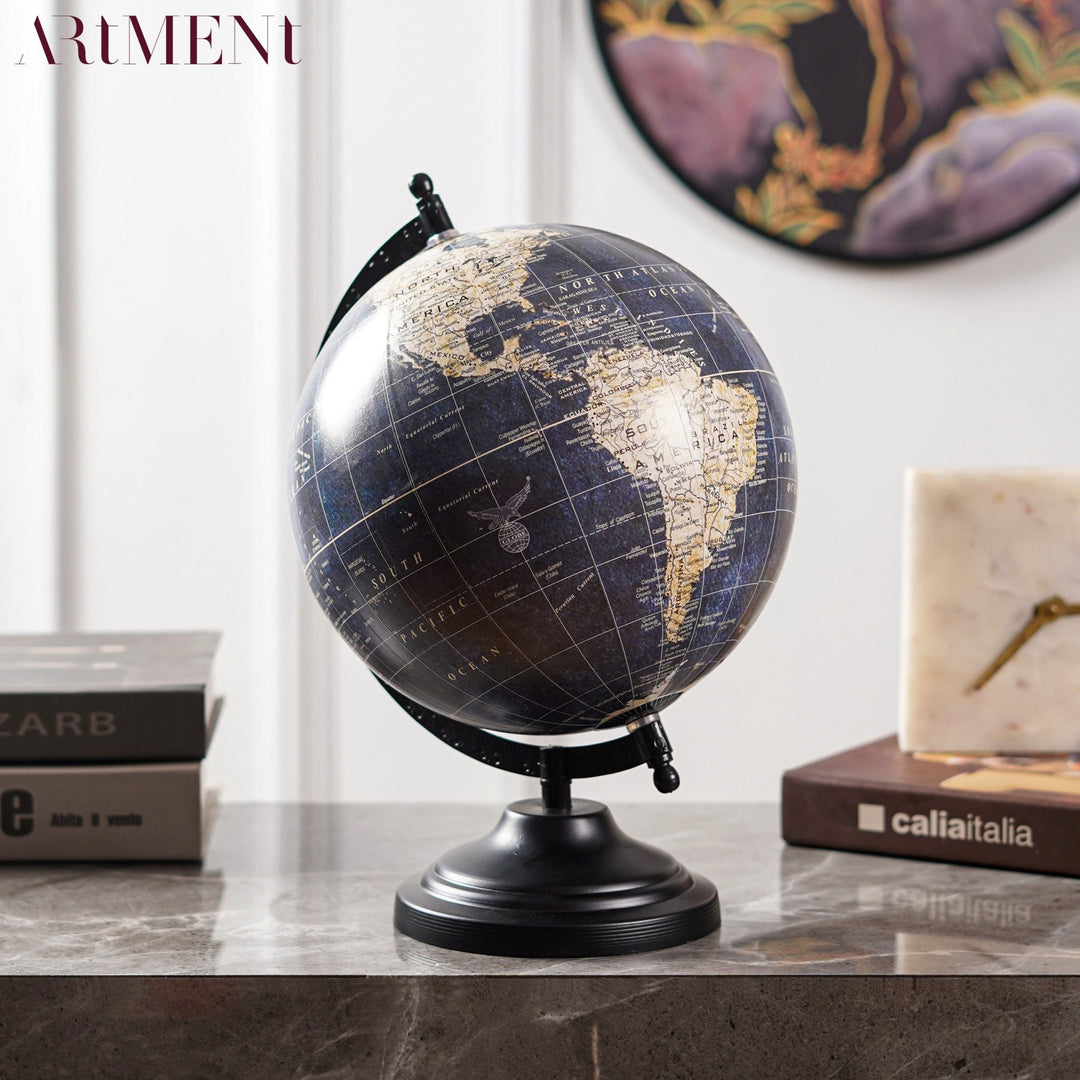 Minimal Nautical Navigator Blue Globe - The Artment