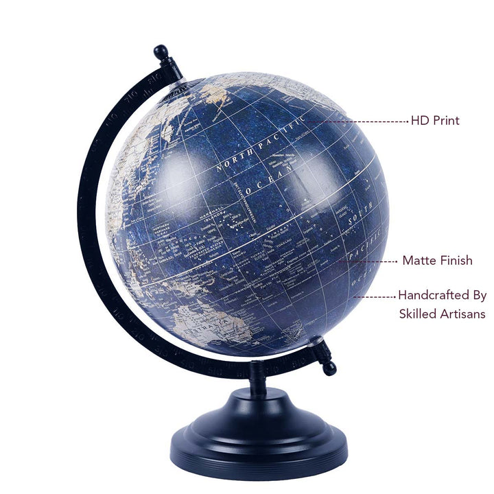 Minimal Nautical Navigator Blue Globe - The Artment