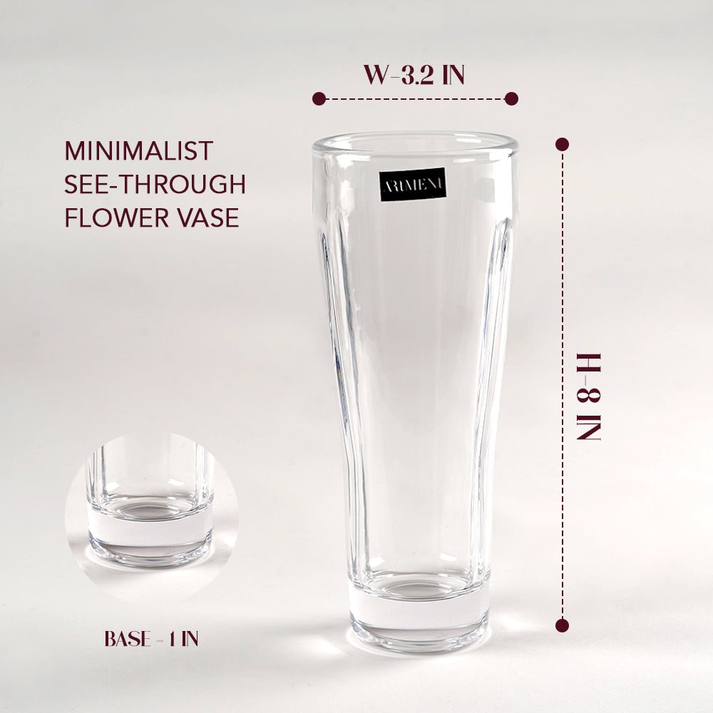 Minimal See - Through Flower Vase - The Artment