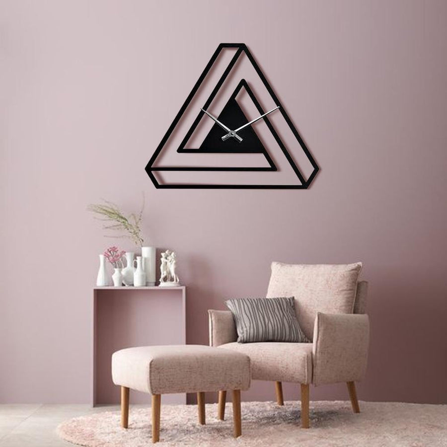 Minimalist Infinite Triangle Wall Clock - The Artment