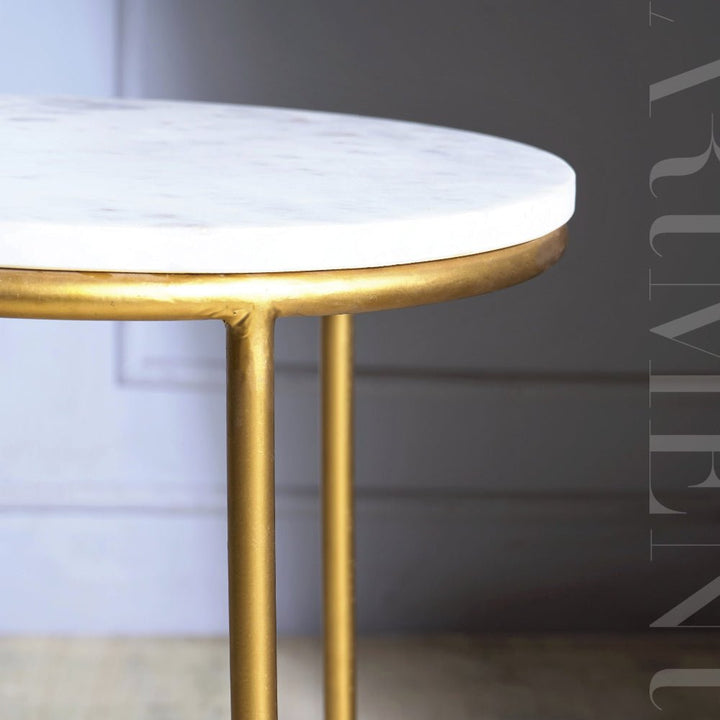 Minimalist Marble Side Table - The Artment