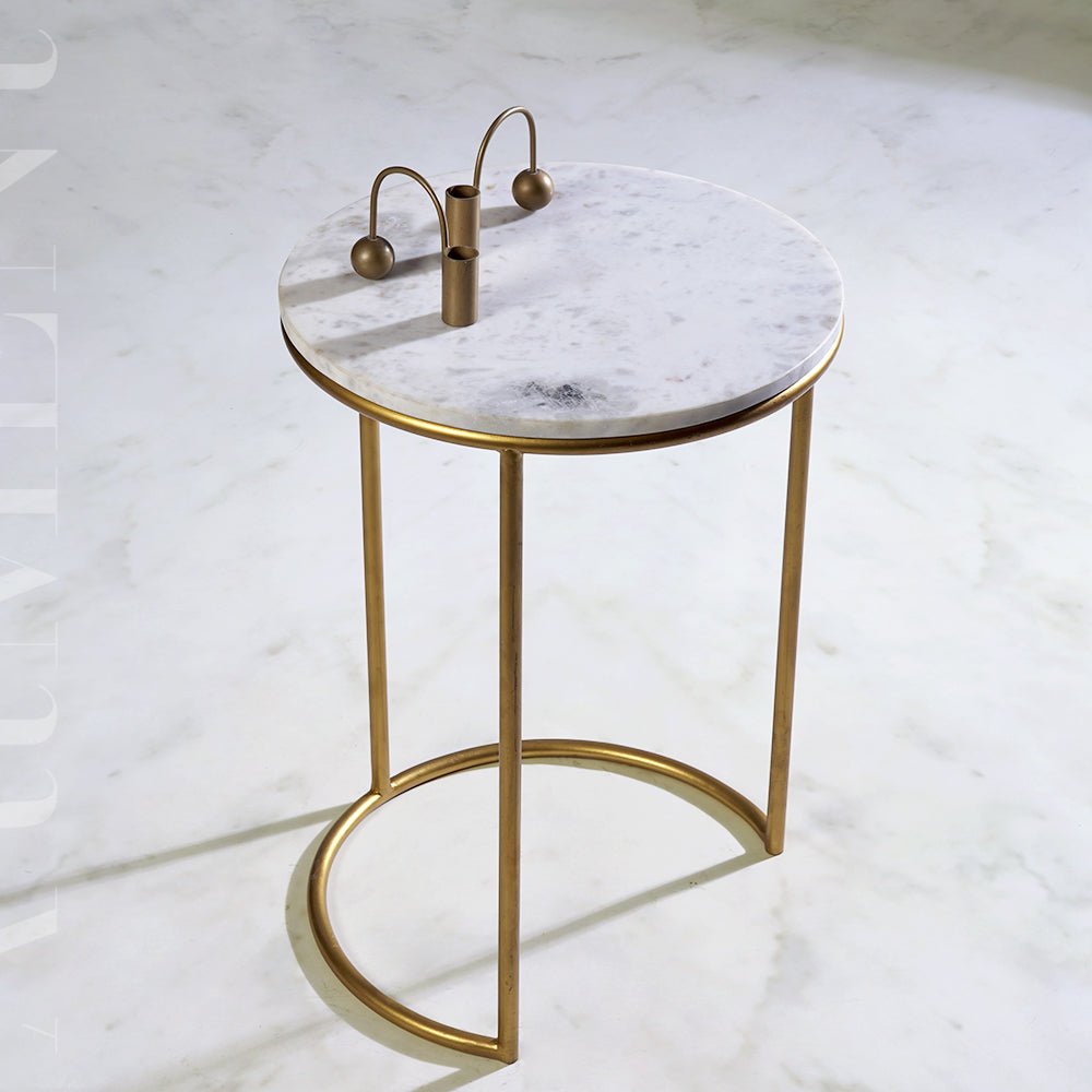 Minimalist Marble Side Table - The Artment