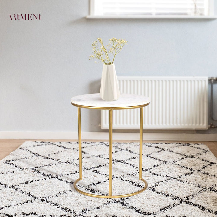 Minimalist Marble Side Table - The Artment