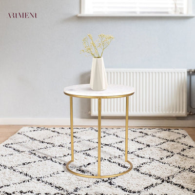 Minimalist Marble Side Table - The Artment