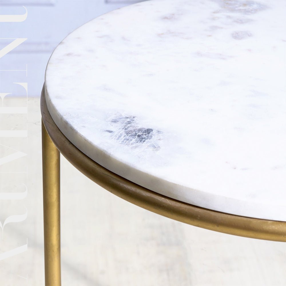 Minimalist Marble Side Table - The Artment